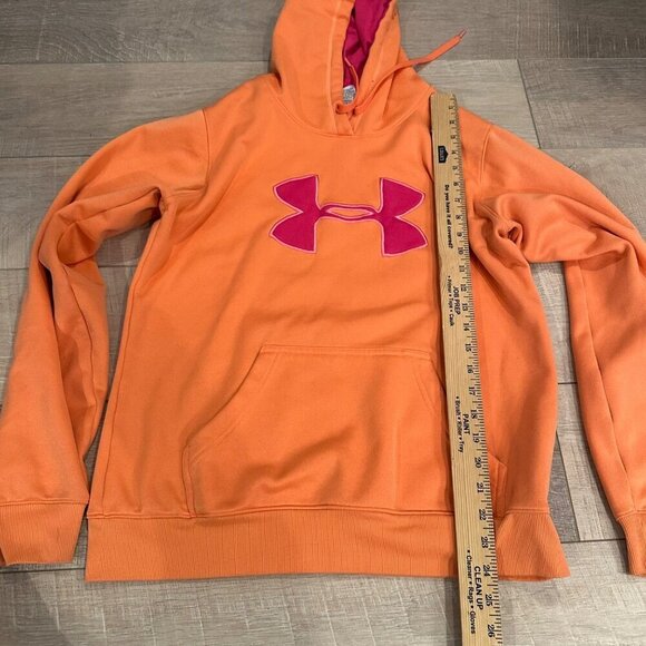 UNDER ARMOUR WOMENS ORANGE HOODIE MEDIUM - Picture 2 of 6